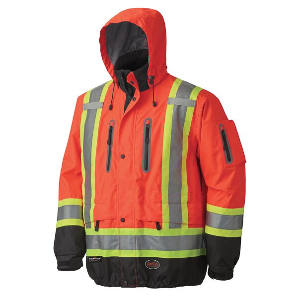 COG - HI-VIZ WTPF/BREATHABLE PREMIUM SFTY JACKET - 300D OX. POLY - HV ORANGE Thumbnail